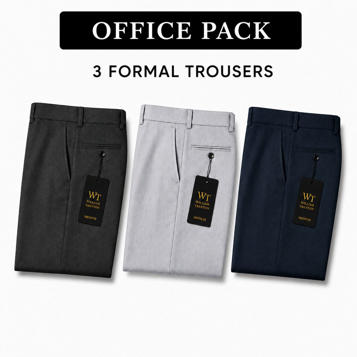 Office Pack 3 Formal Trousers